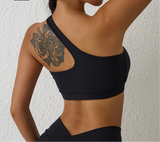 One-shoulder Fitness Yoga Bra