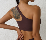 One-shoulder Fitness Yoga Bra