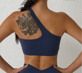 One-shoulder Fitness Yoga Bra