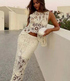 White Embroidered 2 piece Set