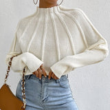 Half Turtleneck Long Sleeve Pullover Sweater