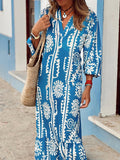 V-Neck Bohemian Long Dress