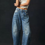 Low Waist Wide-leg Loose Jeans