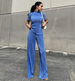 Slim T-shirt pant suit