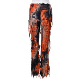 Tie-Dye Tassel Beggar American Pants