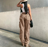 Pantalon cargo rétro jambes larges