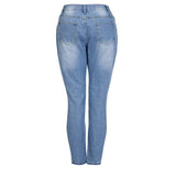 stretch hole pencil jeans - The Woman Concept