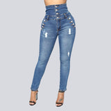 High Waist Stretch Jeans