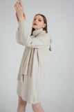 Long Sleeve Sweater Dress and Scarf - The Woman Concept