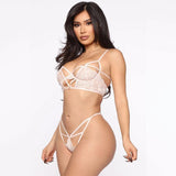 Two-piece sexy underwear lace temptation.