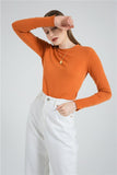 Button Sleeve Knitted Sweater Pullover - The Woman Concept