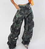 Pantalon multipoches camouflage