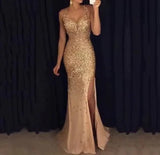 robe de soirée longue avec fente