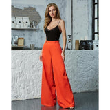 High Waist Bell Bottom Wide Leg Pants - the woman concept